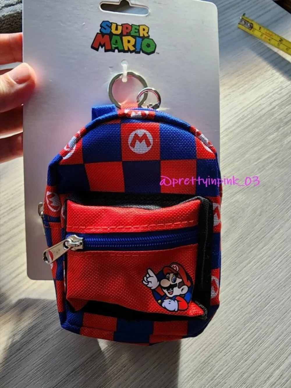 Super Mario MINI MARIO Backpack Keychain Bag Charm - NINTENDO CUTENESS